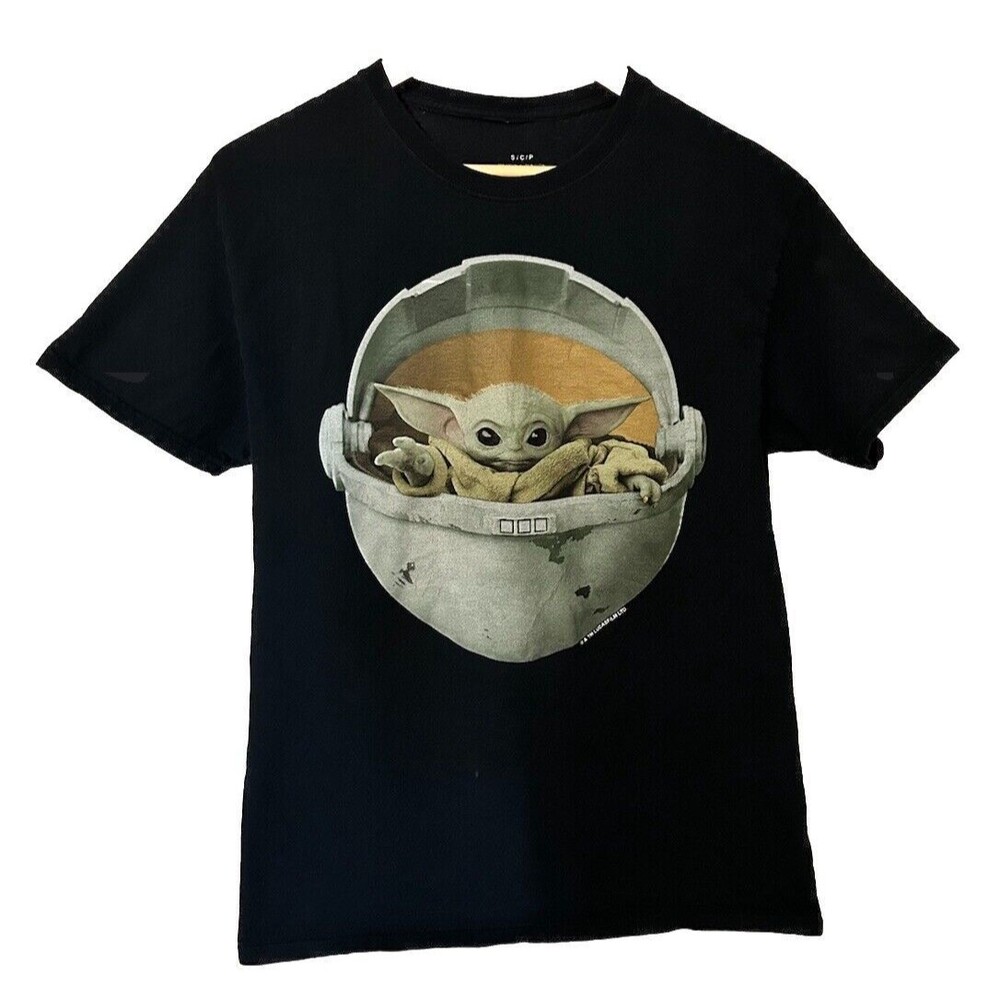Baby Yoda Star Wars Men's Small Black T-shirt